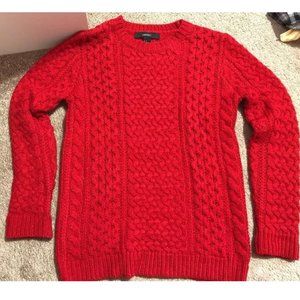 - Red Chunky Knit Sweater Jumper Size Medium